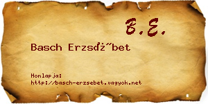 Basch Erzsébet névjegykártya
